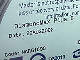 Maxtor DiamondMax Plus 8 40GB